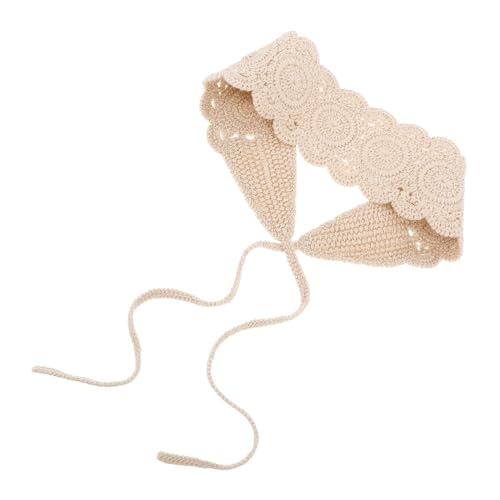 Holibanna Gestricktes Bandana-stirnband Für Damen Spitzenstirnband Mit Vintage Floral Design Baumwolle Kopftuch Haarbandana Für Frühling Und Sommer Bequemer Sonnenschutz von Holibanna