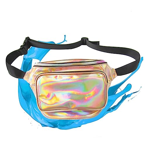 Holibanna Gürteltasche Damen Umhängetaschen für Damen für Frauen Lenkerhandschuhe für Motorräder glänzende Gürteltasche Brusttasche mit Hologramm Gürteltasche mit Hologramm Sport Fräulein von Holibanna