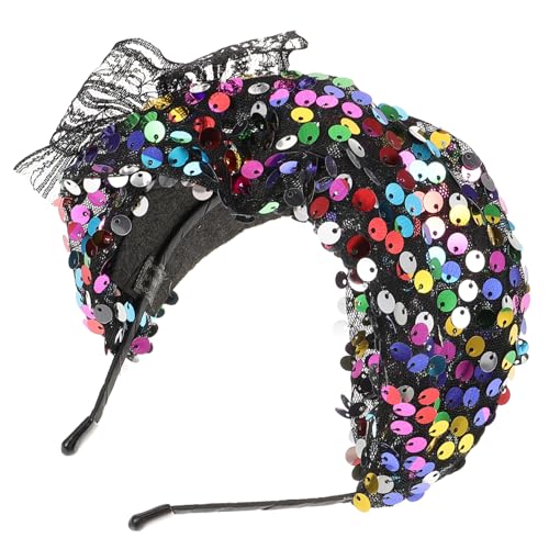 Holibanna Fascinator Hut Für Damen Pailletten Stirnband Retro Haarschmuck Für Teeparty Hochzeit Festival Leichtes Design von Holibanna