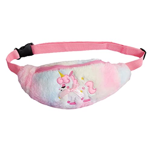 Holibanna Kinder-gürteltasche Sling-umhängetasche Einhorn-umhängetasche Einhorn-geldbörse Einhorn-partygeschenke Sport-hüfttasche Laufende Hüfttasche Tier Reisen Kindertaschen Plüsch von Holibanna