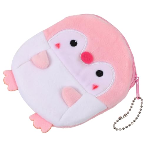 Holibanna Kleine Plüschgeldbörse Mit Pinguin-Design Tragbar Für Münzen Schlüssel Und Lippenstift Aus Pp-Baumwolle Gefertigt Sanft Und Bequem Für Erwachsene Und Junge Mädchen von Holibanna