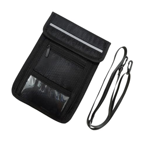 Holibanna wasserdichte Aufhängbare Reisepasshülle Tragbare Tasche Für Zertifikate Tickets Geldbeutel Für Reisen Schwarz von Holibanna