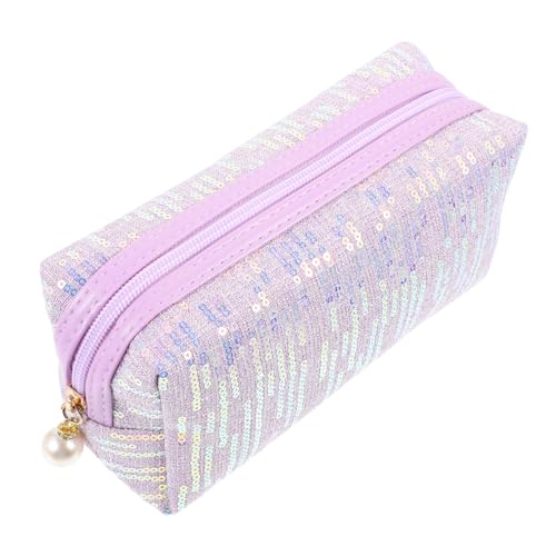 Holibanna Große Pailletten Kosmetiktasche Für Reisen Praktische Make up Tasche Für Damen Verstärkt Und Tragbar Hohe Kapazität Für Geschäftliche Nutzung in Purpur von Holibanna
