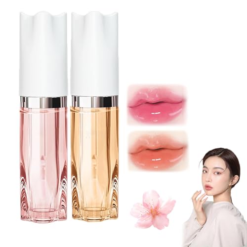 HANJI-LIAN Moisturizing Color Changing Lip Balm | Beauty-feb Color Changing Lip Plumping Essence Oil,Magic Color Changing Moisturizing Lip Glow Oil, Non-sticky Fresh Texture Lip Oil (Mix-2pcs) von Holibao