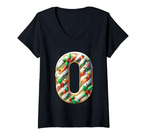 Damen Weihnachts-Süßigkeitenstange Stechpalmen-Kranz Zero T-Shirt mit V-Ausschnitt Damen Weihnachts-Süßigkeitenstange Stechpalmen-Kranz Zero T-Shirt mit V-Ausschnitt von Holiday Numbers & Letters Click Here for More...
