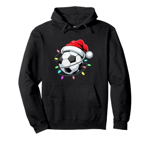Weihnachtsmann-Fußball-Weihnachtsbeleuchtung für Kinder, Jungen, Damen, Herren, Jugend Pullover Hoodie Weihnachtsmann-Fußball-Weihnachtsbeleuchtung für Kinder, Jungen, Damen, Herren, Jugend Pullover Hoodie von Holiday Soccer Player Xmas Sports Design