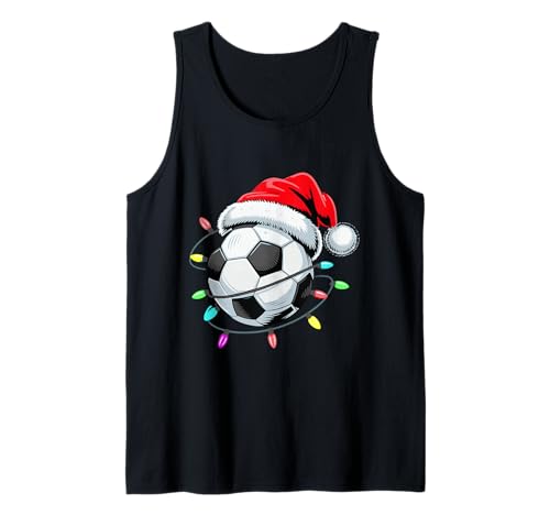 Weihnachtsmann-Fußball-Weihnachtsbeleuchtung für Kinder, Jungen, Damen, Herren, Jugend Tank Top Weihnachtsmann-Fußball-Weihnachtsbeleuchtung für Kinder, Jungen, Damen, Herren, Jugend Tank Top von Holiday Soccer Player Xmas Sports Design