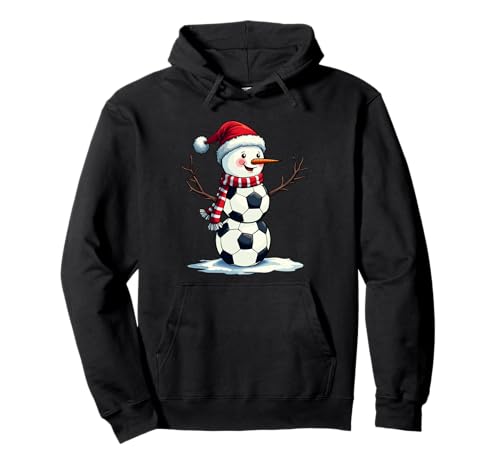 Lustiger Weihnachtsfußball, Schneemann, Weihnachten, Jungen und Mädchen Pullover Hoodie von Holiday Soccer Snow Designs