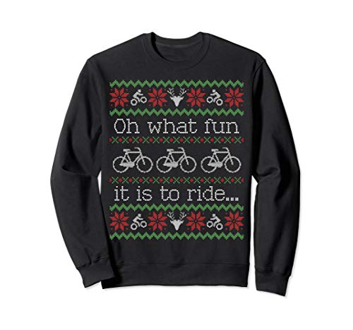 Funny Christmas Jumper Oh What Fun To Ride Bicycle Bike Sweatshirt von Holiday of the Week: Christmas