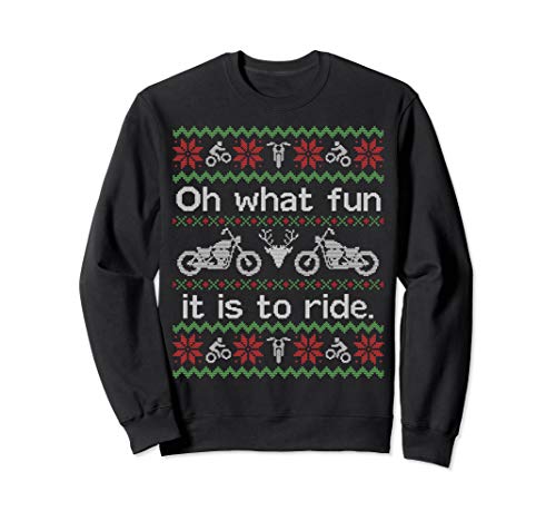 Funny Christmas Jumper Oh What Fun To Ride Motorcycle Bike Sweatshirt von Holiday of the Week: Christmas