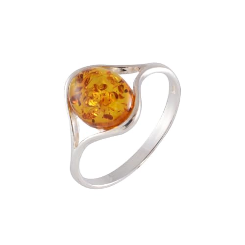 HolidayGiftShops Ring aus Sterlingsilber und baltischem Honig mit Bernstein Khloe Größe: 8 von HolidayGiftShops