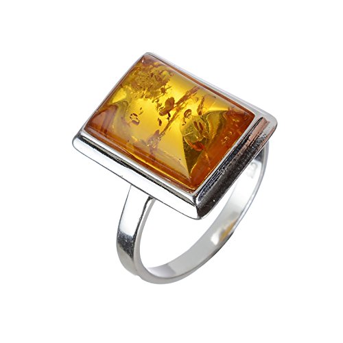 HolidayGiftShops Sterling Silber und Baltischer Honig Rechteck Bernstein Ringgröße: 8.5 HolidayGiftShops Sterling Silber und Baltischer Honig Rechteck Bernstein Ringgröße: 8.5 von HolidayGiftShops