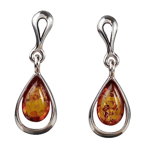 Sterling Silber und Baltischer Honig Bernstein Ohrringe "Julia" von HolidayGiftShops
