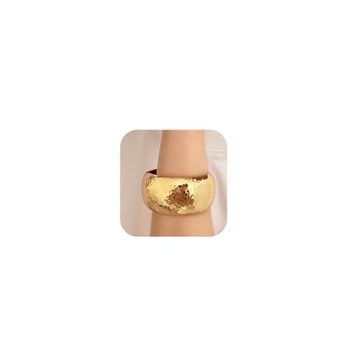 HolidayQbee Damen Armreif Gold – Breiter Hammerschlag-Armreif mit Glänzender Oberfläche, Hypoallergen & Farbecht, Eleganter Statement-Schmuck als Geschenk für Frauen HolidayQbee Damen Armreif Gold – Breiter Hammerschlag-Armreif mit Glänzender Oberfläche, Hypoallergen & Farbecht, Eleganter Statement-Schmuck als Geschenk für Frauen von HolidayQbee