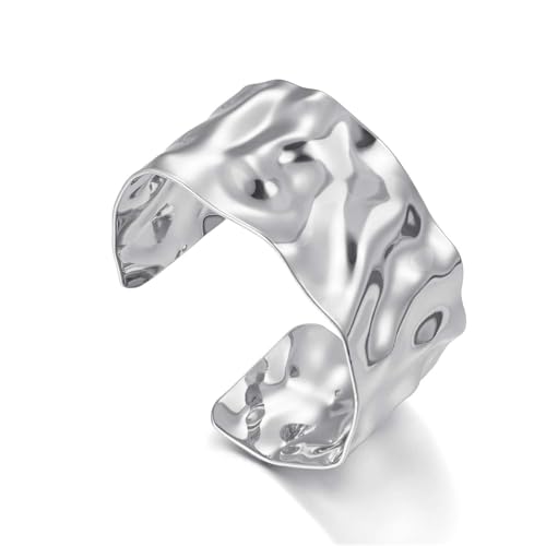 HolidayQbee Damen Armreif Silber Armband– Hypoallergen, Nicht Verblasst, Elegantes Wellen-Design, Langlebig & Stilvoll, Geschenkidee für Frauen von HolidayQbee