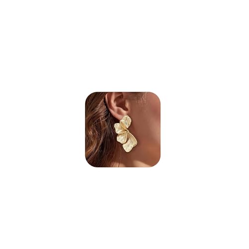 HolidayQbee Gold Blumen Ohrringe Damen Flower Ohrringe – Hypoallergen, Nicht Verblasst von HolidayQbee