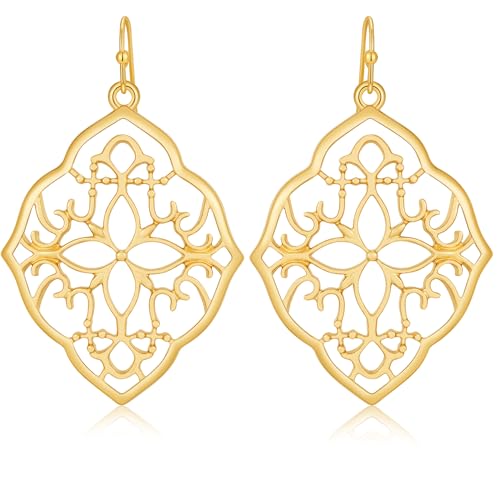 HolidayQbee Gold Ohrringe Damen – Elegante Hängende Ohrringe mit Filigranem Design, Modisches Accessoire für Jeden Anlass, Geschenk für Frauen HolidayQbee Gold Ohrringe Damen – Elegante Hängende Ohrringe mit Filigranem Design, Modisches Accessoire für Jeden Anlass, Geschenk für Frauen von HolidayQbee