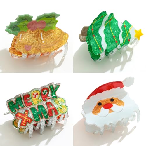 HolidayQbee Haarspangen für Damen, mit Weihnachtsbaum-Klauen-Clips, Weihnachtsmann-Haarspange mit Klaue, modisches Weihnachtsschmuck-Geschenk HolidayQbee Haarspangen für Damen, mit Weihnachtsbaum-Klauen-Clips, Weihnachtsmann-Haarspange mit Klaue, modisches Weihnachtsschmuck-Geschenk von HolidayQbee