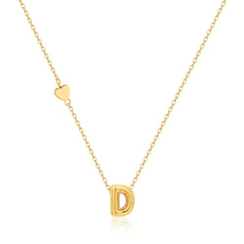 HolidayQbee Kette Buchstaben D Gold Halskette mit Buchstaben D Anhänger und Herz Design – Personalisierte Kette für Frauen – Einzigartiges Geschenk zum Geburtstag und Jubiläum HolidayQbee Kette Buchstaben D Gold Halskette mit Buchstaben D Anhänger und Herz Design – Personalisierte Kette für Frauen – Einzigartiges Geschenk zum Geburtstag und Jubiläum von HolidayQbee