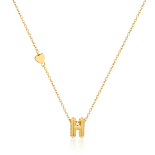 HolidayQbee Kette Buchstaben H – Goldene Halskette mit Buchstaben H Anhänger und Herz Design – Personalisierte Schmuck Kette für Frauen – Geschenk für Geburtstagsfeiern und Jubiläen HolidayQbee Kette Buchstaben H – Goldene Halskette mit Buchstaben H Anhänger und Herz Design – Personalisierte Schmuck Kette für Frauen – Geschenk für Geburtstagsfeiern und Jubiläen von HolidayQbee