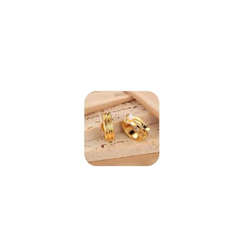 HolidayQbee Ohrclips Damen Gold Clip Ohrringe – Hypoallergen, Nicht Verblasst, Elegante Schmuckstücke, Langlebig & Stilvoll, Geschenkidee für Damen von HolidayQbee