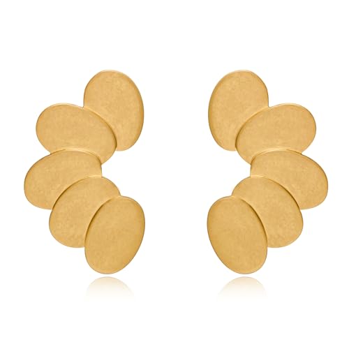 HolidayQbee Ohrringe Gold Damen Modische Hängende Ohrringe mit Geometrischem Design HolidayQbee Ohrringe Gold Damen Modische Hängende Ohrringe mit Geometrischem Design von HolidayQbee