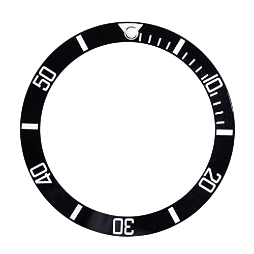 Holigie Vier Farbkeramik Benzes Ersatzset, Scratch Lünette Teile Unidirektionale Rotation für alle Arten von Uhren geeignet (Black) von Holigie