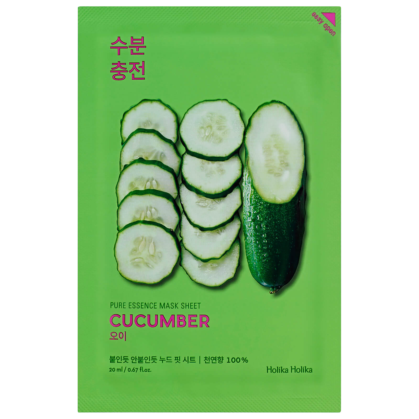 Holika Holika Pure Essence Mask Sheet 20ml (Various Options) - Cucumber von Holika Holika