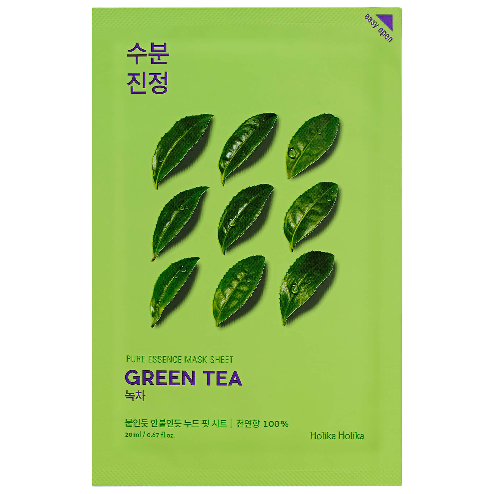 Holika Holika Pure Essence Mask Sheet 20ml (Various Options) - Green Tea von Holika Holika