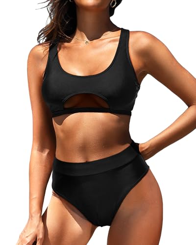 Holipick Zweiteiliger Bikini., schwarz, Medium von Holipick