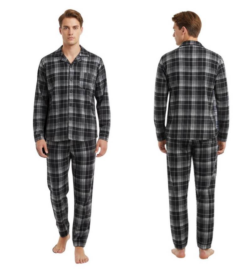 Holland Underwear Pyjama GIANVAGLIA Basic Herren Pyjama Schlafanzug 2502 Farbe: schwarz von Holland Underwear