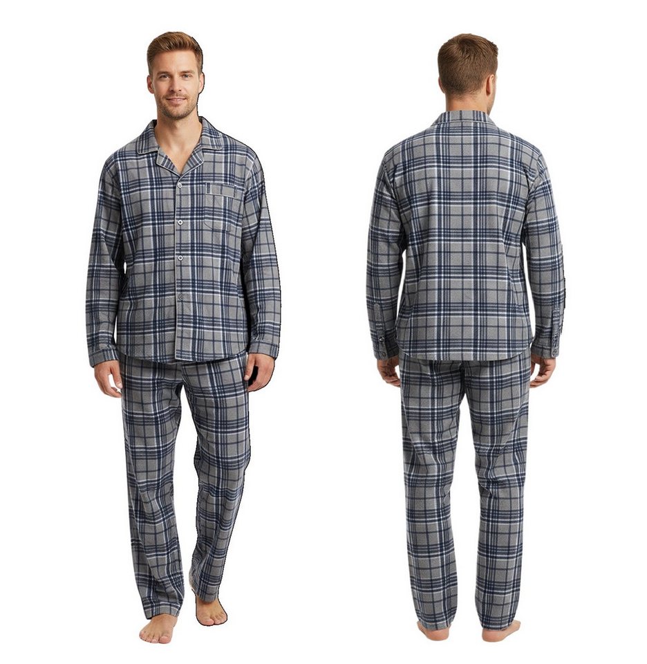 Holland Underwear Pyjama GIANVAGLIA Basic Herren Pyjama Schlafanzug 2502 Größe: M, Farbe: grau von Holland Underwear