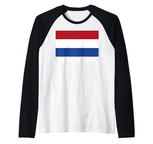 TERSCHELLING Niederlande Niederlande Flagge für Männer Frauen Raglan TERSCHELLING Niederlande Niederlande Flagge für Männer Frauen Raglan von Holland Village Town City Merch Stuff