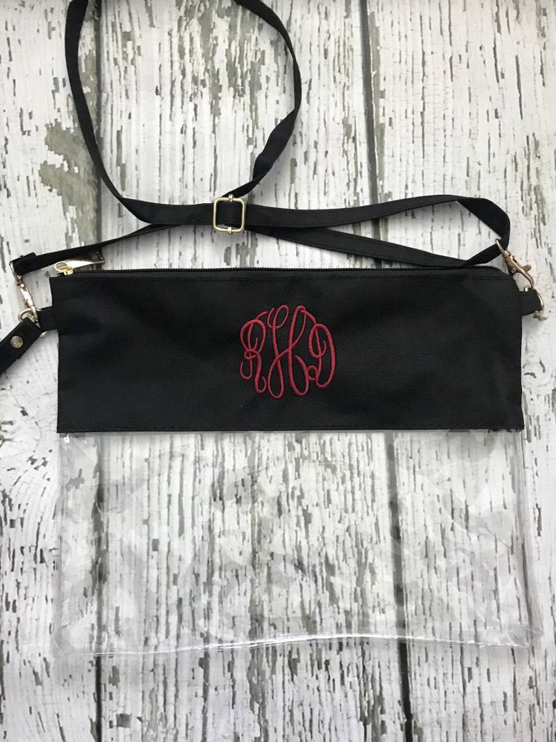 Monogram Clear Geldbörse Vom Stadion Zugelassene Bestickte Tasche Monogram Clear Geldbörse Vom Stadion Zugelassene Bestickte Tasche von HollandHartDesigns