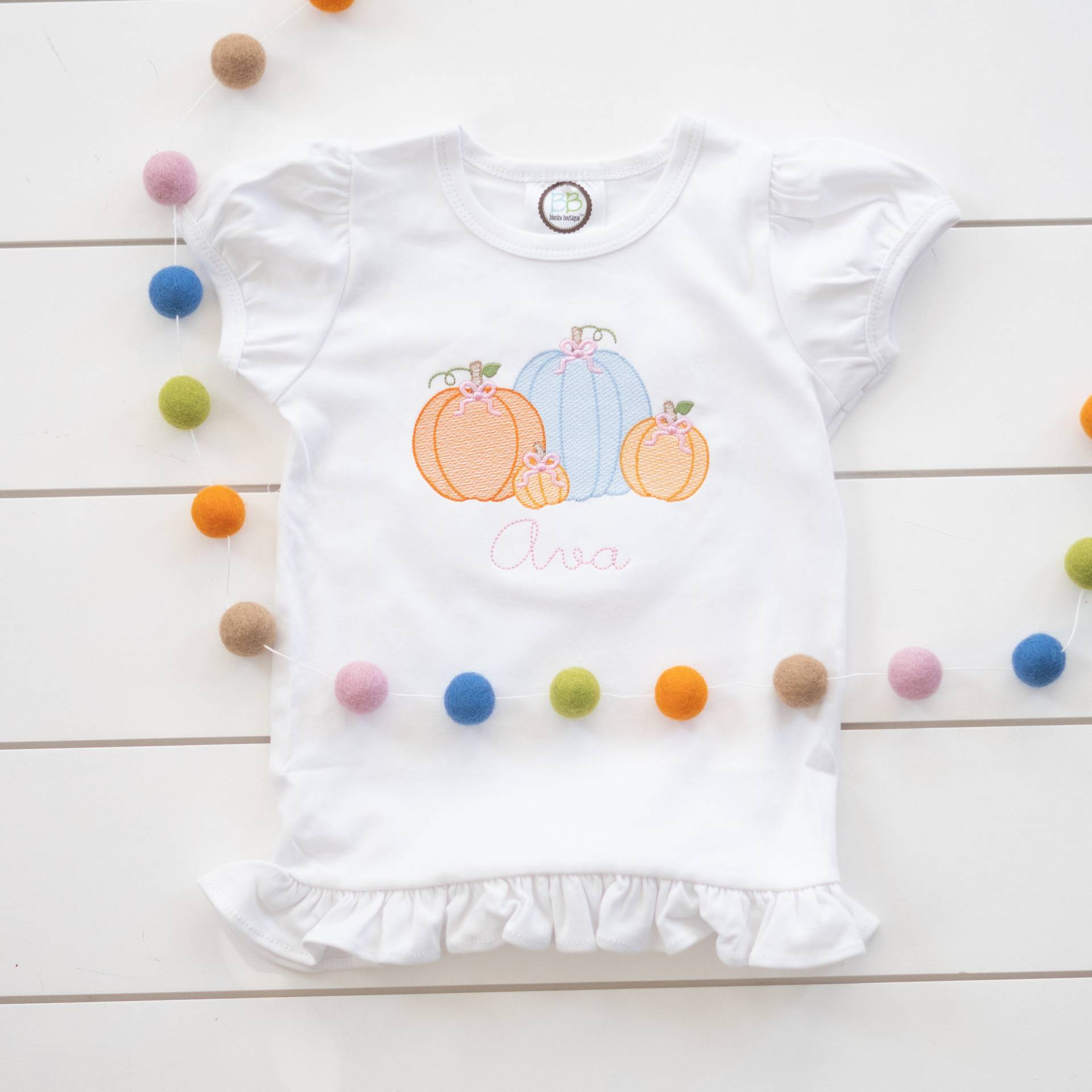 Personalisiertes Kürbis Shirt/Mädchen Herbst Bodysuit von HollandHartDesigns