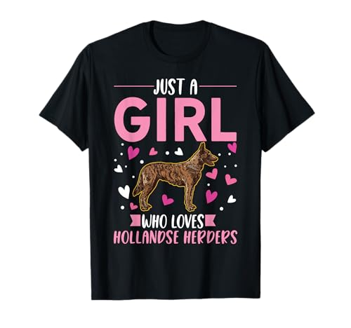 Hollandse Herder Mädchen Hollandse Herdershond T-Shirt Hollandse Herder Mädchen Hollandse Herdershond T-Shirt von Hollandse Herdershond Holländischer Schäferhund