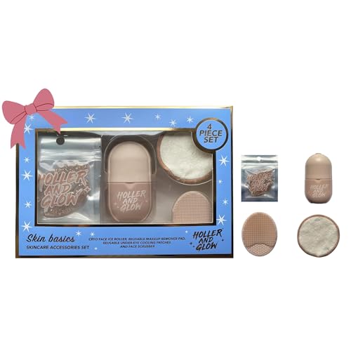 Holler And Glow Skin Basics Hautpflegezubehör, Limitierte Auflage, Kühlende Unteraugenmasken, Schwellungen Reduzieren Cryo Ice Roller, Wiederverwendbares Make-up-Entferner-Pad, Peeling Gesicht Holler And Glow Skin Basics Hautpflegezubehör, Limitierte Auflage, Kühlende Unteraugenmasken, Schwellungen Reduzieren Cryo Ice Roller, Wiederverwendbares Make-up-Entferner-Pad, Peeling Gesicht von Holler & Glow