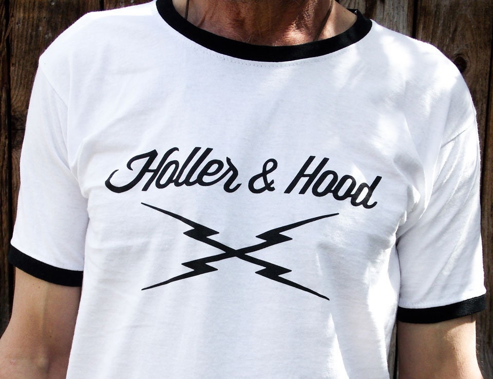 Baumwolle T-Shirt Zweifarbig, Marke Holler&hood/Designed Für Geschwindigkeit Baumwolle T-Shirt Zweifarbig, Marke Holler&hood/Designed Für Geschwindigkeit von HollerandHood