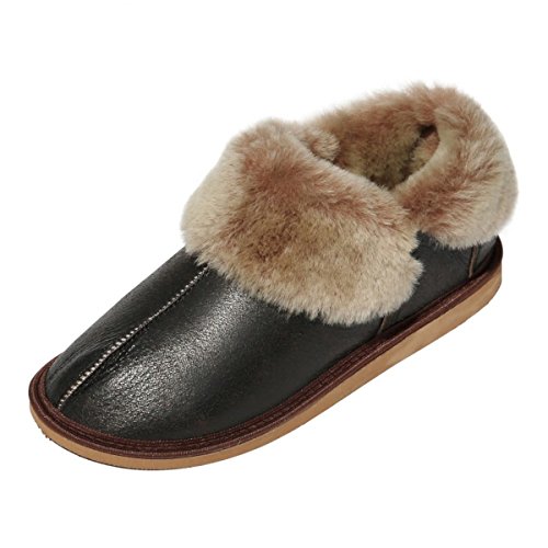 Lammfell Hausschuhe Jungle Premium Fellschuhe aus 100% Merino Schaffell Größe EUR 37 von Hollert