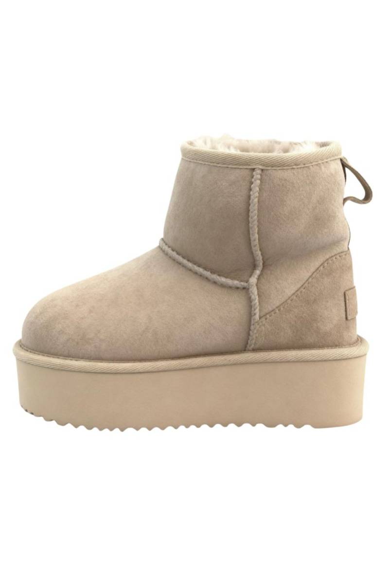 Arctic Luxe Platform Winterboots Beige - echtes Shearling Lammfell Schuhgröße: EUR 38 von Hollert