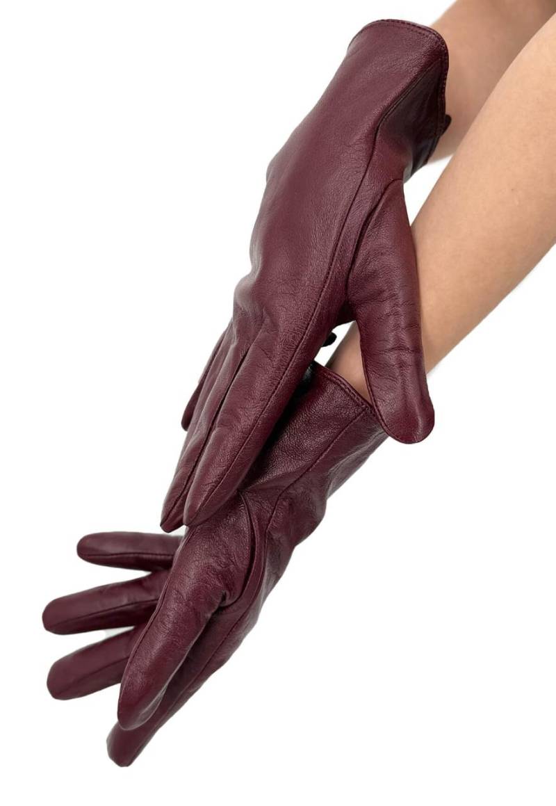 Damen Lederhandschuhe Farbe: Dunkelrot von Hollert