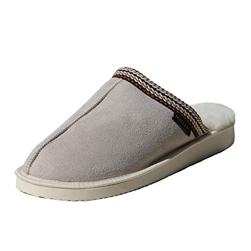 Hollert Damen Lammfell Hausschuhe Mexiko Puschen Pantoffeln Schlappen echtes Merino Schaffell Echtleder atmungsaktiv warm kuschelig versch. Farben Schuhgröße 42, Farbe Beige von Hollert