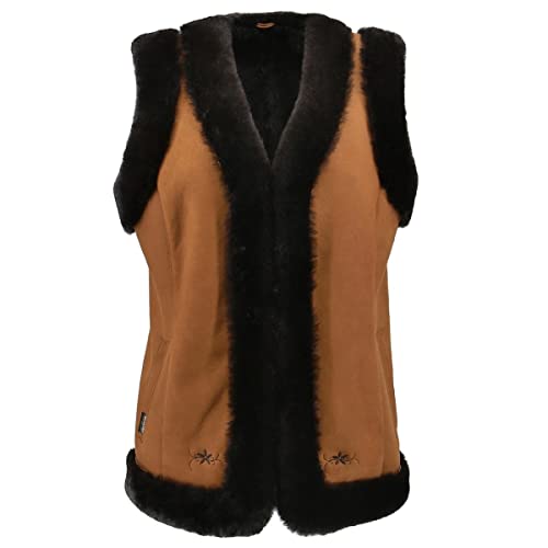 Hollert Damen Lammfellweste Lotti Fellweste Lederweste warm echt Merino Schaffell Größe XL von Hollert