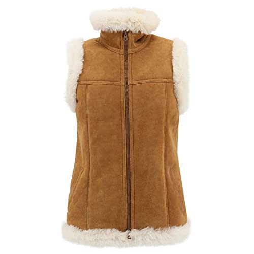 Hollert Damen Lammfellweste SISSI Braun Fellweste Lederweste Echtleder Merino Schaffell Freizeitweste Größe XXL Hollert Damen Lammfellweste SISSI Braun Fellweste Lederweste Echtleder Merino Schaffell Freizeitweste Größe XXL von Hollert