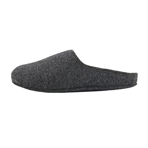 Hollert Filzpantoffeln FYNN Herren Slipper Puschen Schlappen federleichte gemütliche warme Schuhe Größe 44 EU, Farbe Anthrazit von Hollert