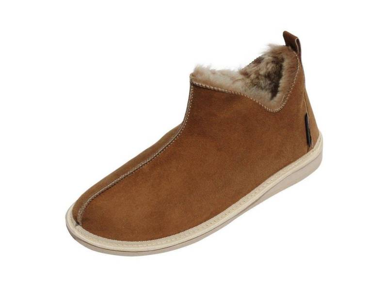 Hollert Hausschuh Herren Hüttenschuhe Prinz Fellschuhe Echtleder Merino Schaffell von Hollert