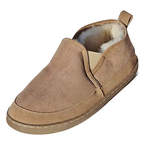 Hollert Herren Lammfell Hausschuhe Vincent Beige Fellschuhe warme Schuhe aus Merino Schaffell Echtleder bequem Schuhgröße 42 von Hollert