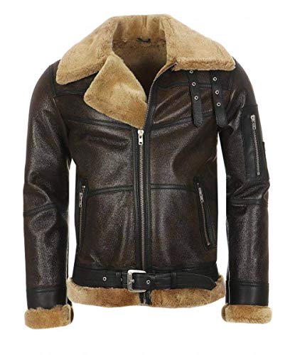 Hollert Herren Lammfelljacke B16 Modell 3 WALNUSS/Cappuccino Sylvester Style Winterjacke 100% Merino Felljacke Lederjacke Größe XXL von Hollert