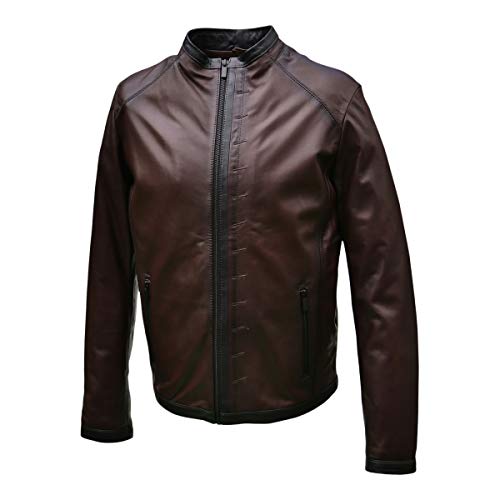 Hollert Herren Lederjacke Aldo Braun Bikerjacke Übergangsjacke echtes Nappaleder Größe XL von Hollert