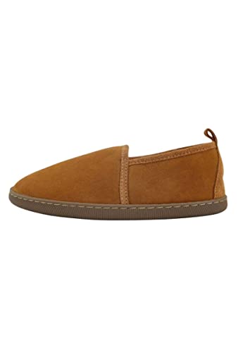 Hollert Lammfell Hausschuhe Hubert Cognac Unisex Fellschuhe Merino Schaffell Echtleder warm & kuschelig Größe 39 EU von Hollert